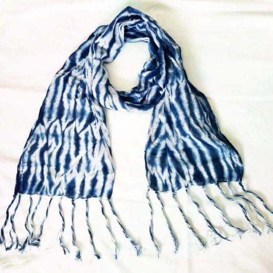 Alma de Añil Tassel Scarf