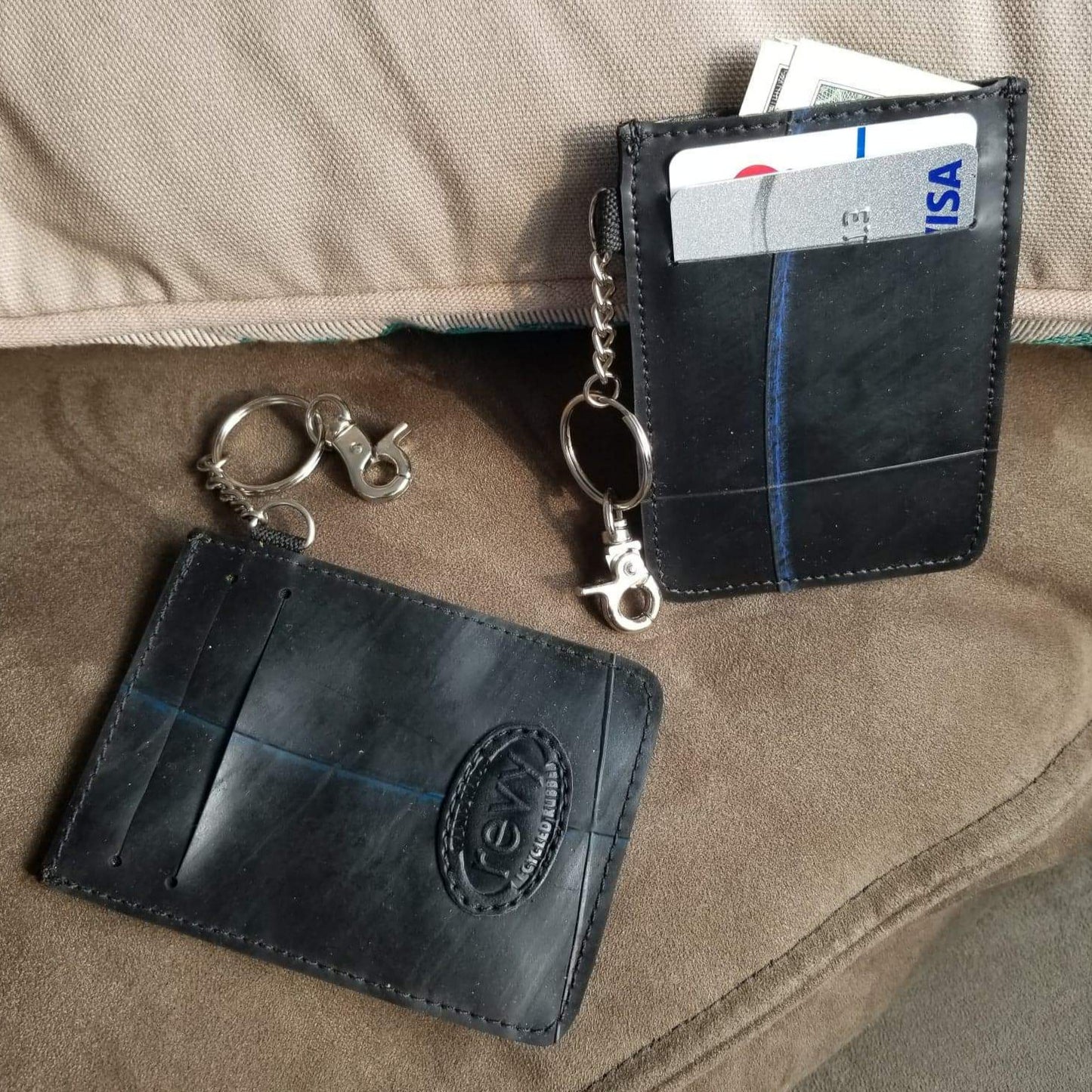 Revved Up Card Wallet Black Logo